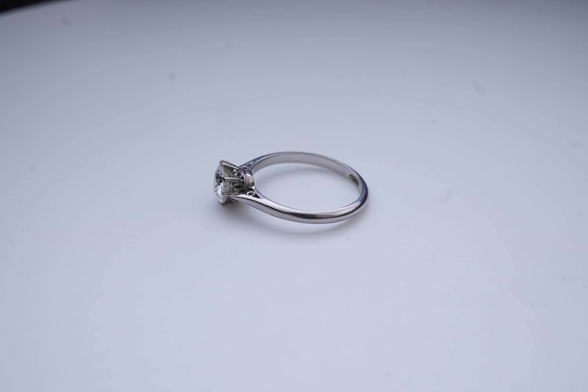 A diamond solitaire engagement ring, early 20th century